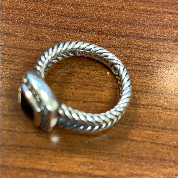 David Yurman black onyx cable ring - Picture 2 of 3